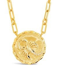 Bold Link Zodiac Necklace Necklace Sterling Forever Gold Scorpio (Oct 23 - Nov 21) 