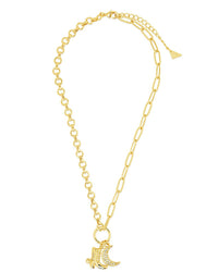 Kelsea CZ Boot & Moon Pendant Charm Necklace - Sterling Forever