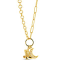 Kelsea CZ Boot & Moon Pendant Charm Necklace - Sterling Forever