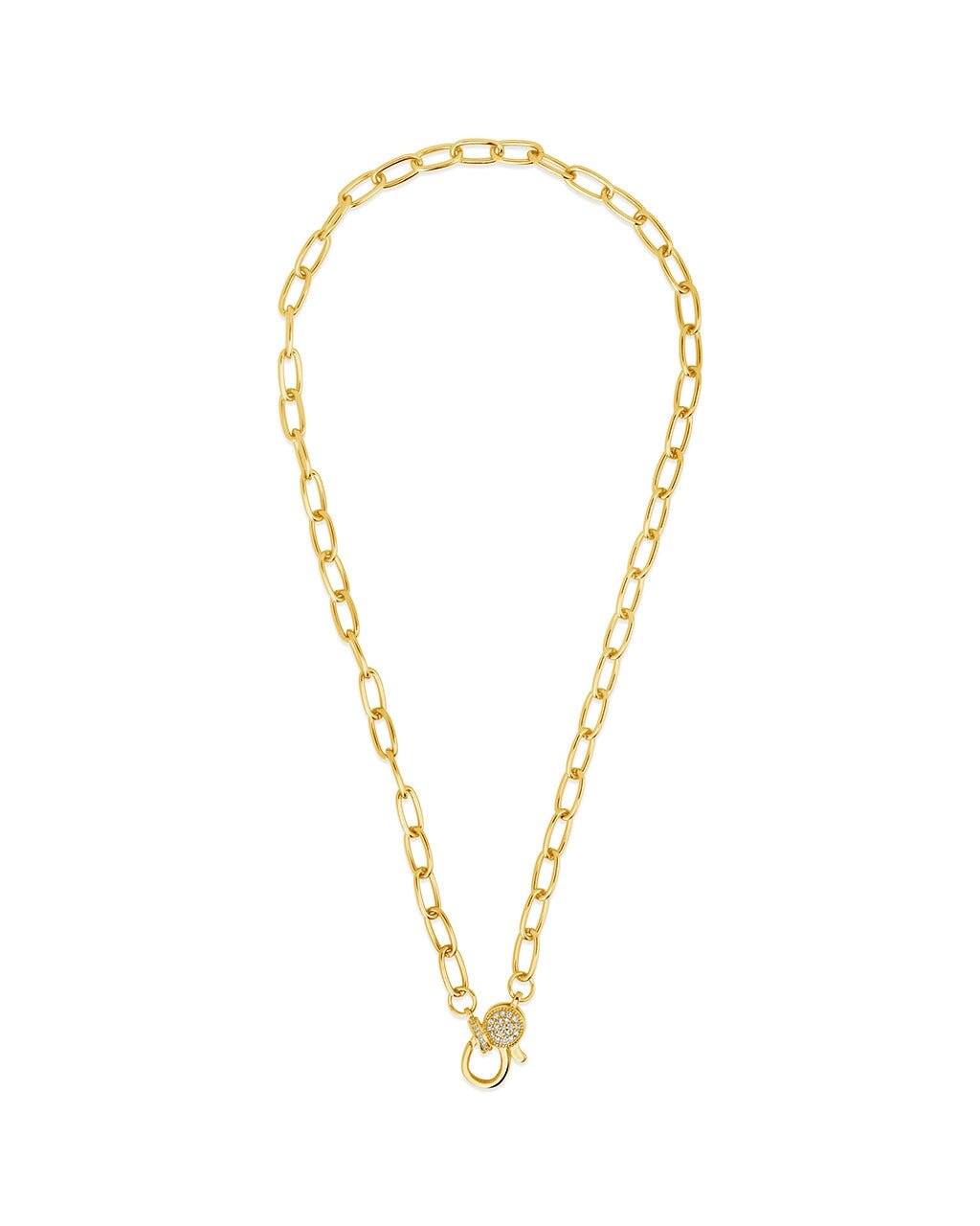 Tay Moonstone Charm & Chain Necklace - Sterling Forever