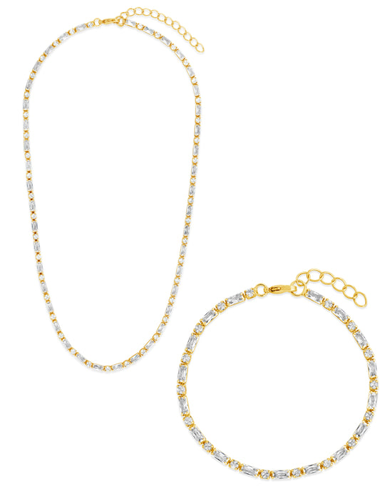 Georgia CZ Tennis Necklace & Bracelet Bundle