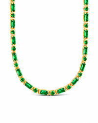Georgia Emerald CZ Tennis Necklace