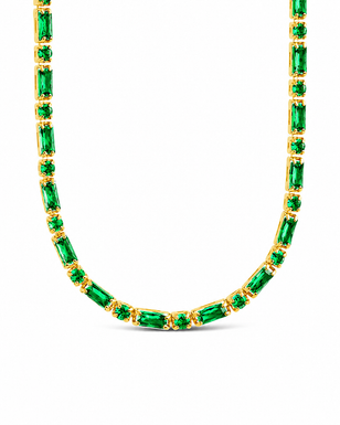 Georgia Emerald CZ Tennis Necklace