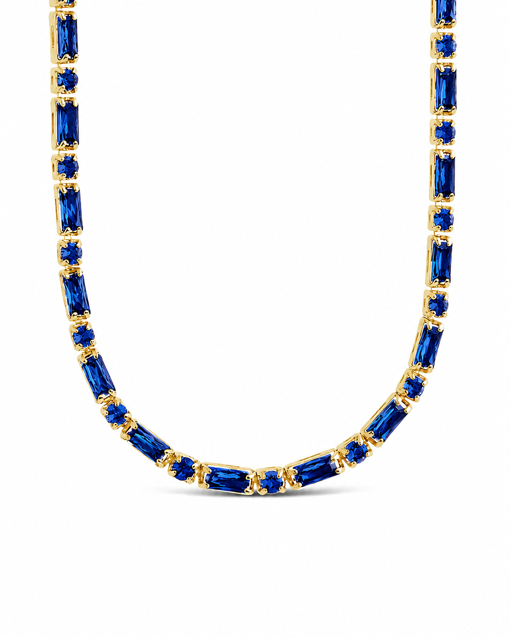 Georgia Sapphire CZ Tennis Necklace