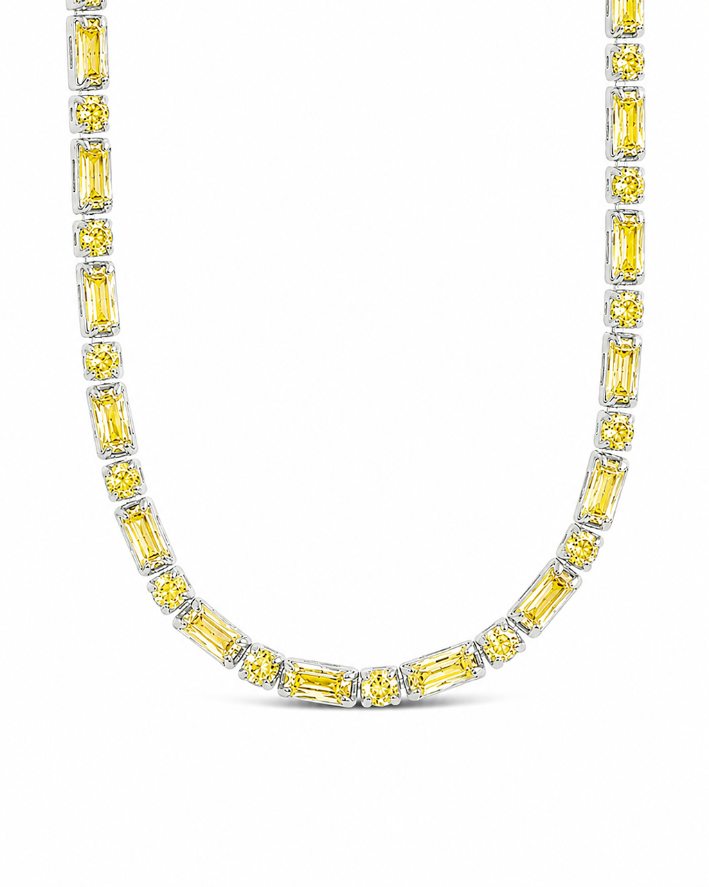 Georgia Canary CZ Tennis Necklace