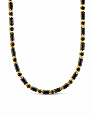 Georgia Black CZ Tennis Necklace