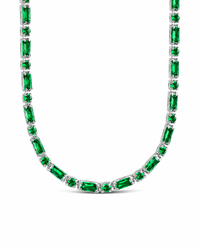 Georgia Emerald CZ Tennis Necklace