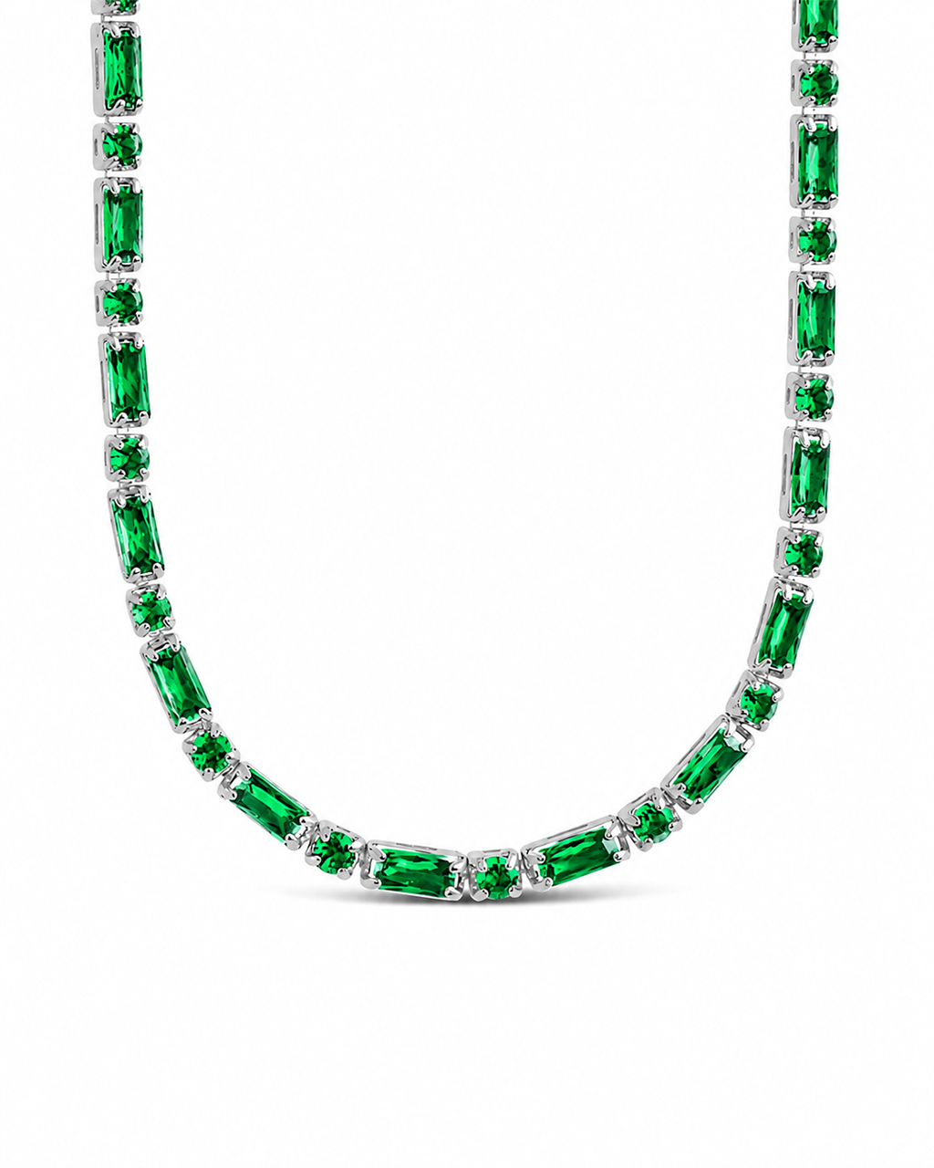 Georgia Emerald CZ Tennis Necklace
