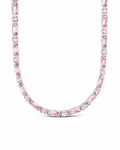 Georgia Light Pink CZ Tennis Necklace