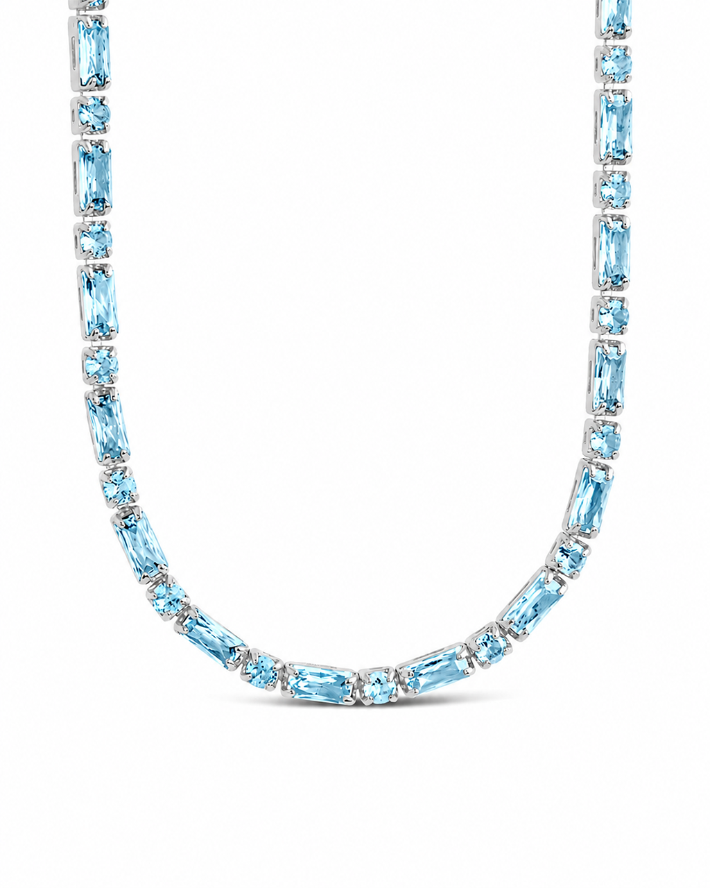 Georgia Aquamarine CZ Tennis Bundle - Sterling Forever