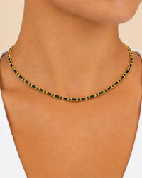 Georgia Black CZ Tennis Necklace