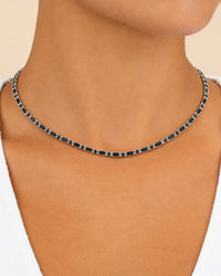 Georgia Black CZ Tennis Necklace