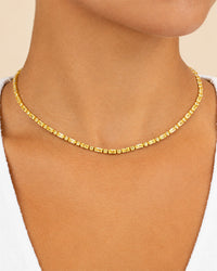 Georgia Canary CZ Tennis Necklace