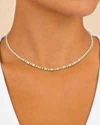 Georgia Canary CZ Tennis Necklace