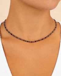 Georgia Chocolate CZ Tennis Necklace