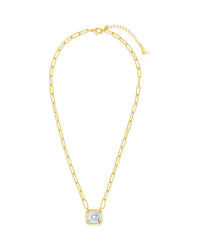 Camille Bezel CZ Statement Necklace - Sterling Forever