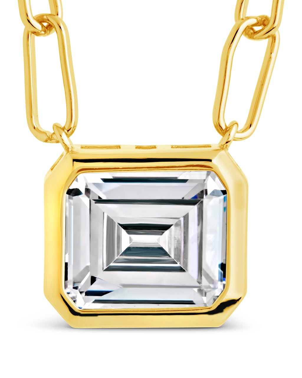 Camille Bezel CZ Statement Necklace - Sterling Forever