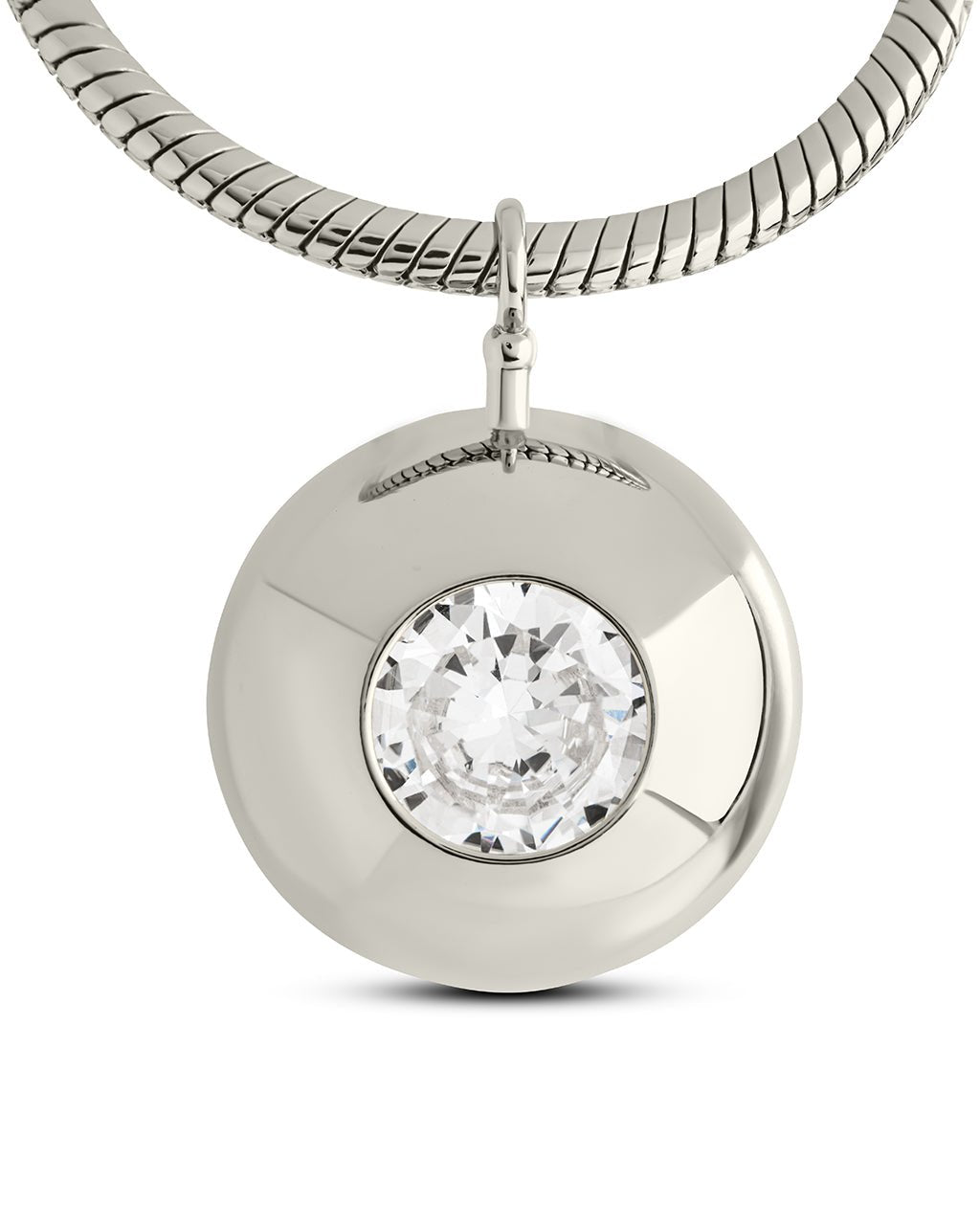 Zora CZ Dome Pendant Necklace - Sterling Forever