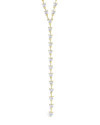 Tasha CZ Stationed Heart Lariat Necklace - Sterling Forever