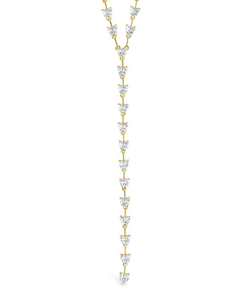 Tasha CZ Stationed Heart Lariat Necklace – Sterling Forever