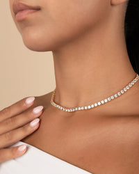 Jadon Adjustable CZ Tennis Necklace - Sterling Forever