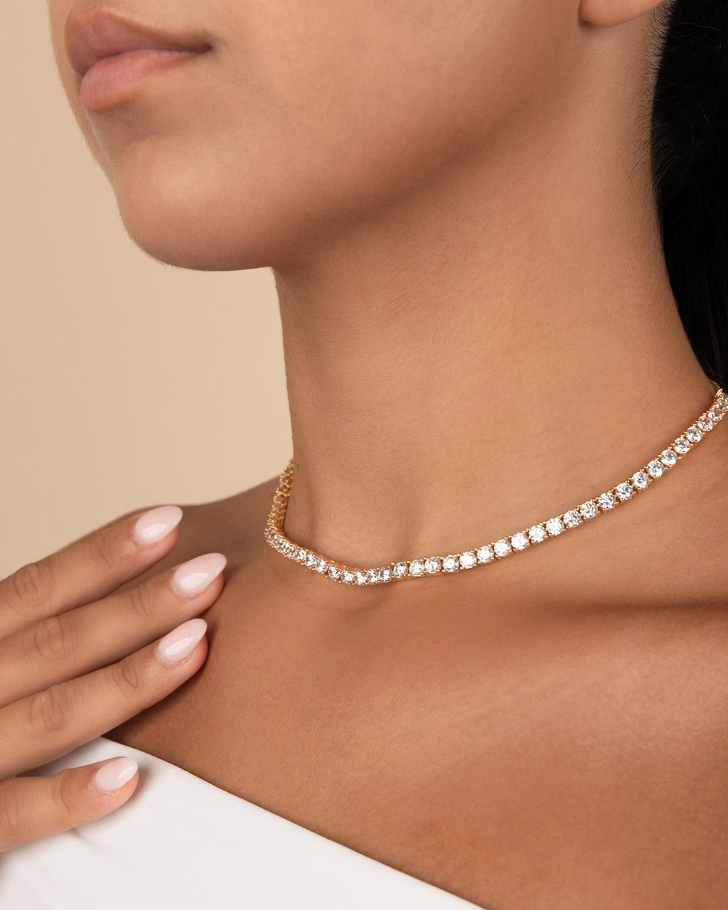Jadon Adjustable CZ Tennis Necklace - Sterling Forever