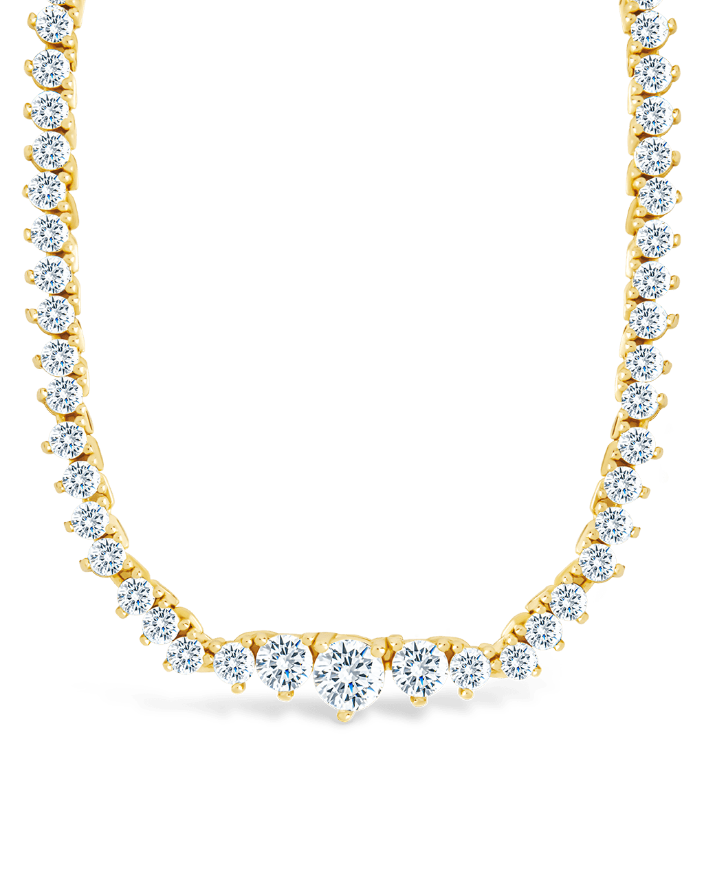 Tatum Adjustable CZ Tennis Necklace - Sterling Forever