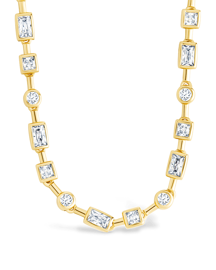 Camden Adjustable CZ Staggered Tennis Necklace