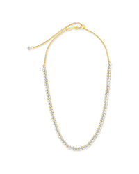 Brette Adjustable CZ Tennis Necklace - Sterling Forever