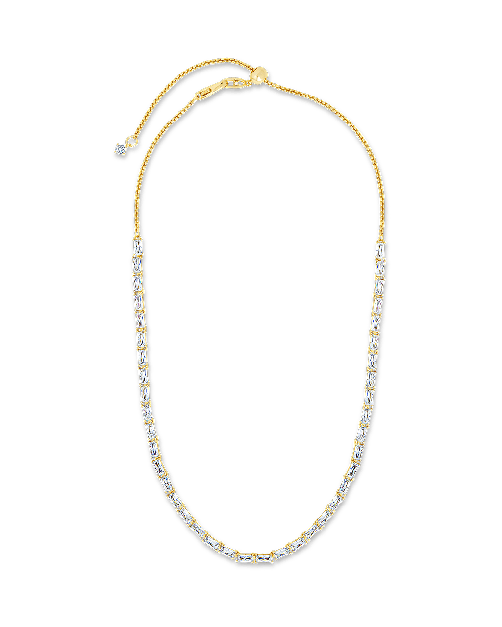 Blanche Adjustable CZ Tennis Necklace - Sterling Forever