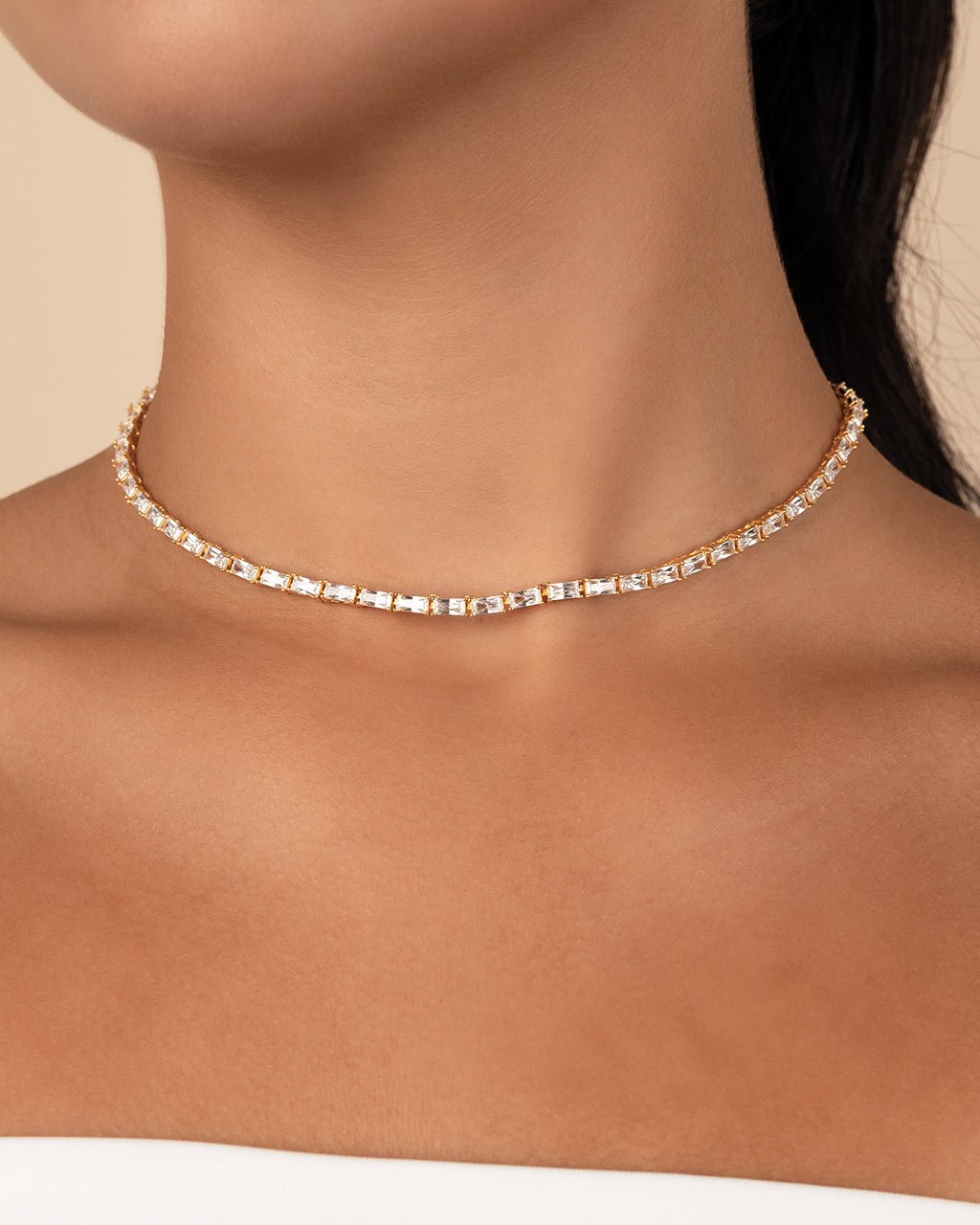 Blanche Adjustable CZ Tennis Necklace - Sterling Forever