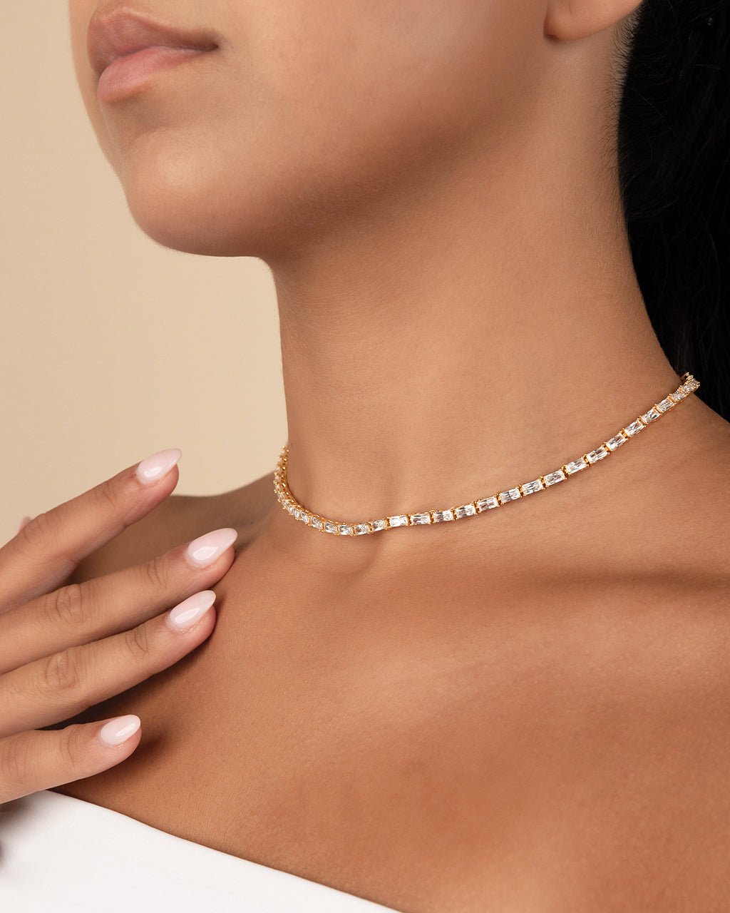 Blanche Adjustable CZ Tennis Necklace - Sterling Forever