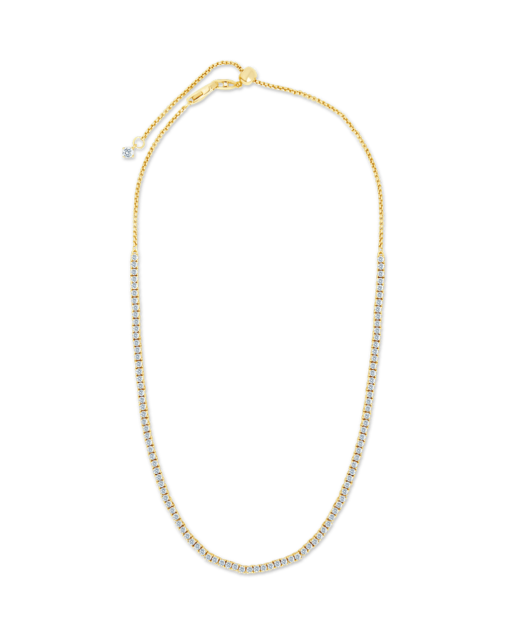 Mirabell Adjustable CZ Tennis Necklace - Sterling Forever