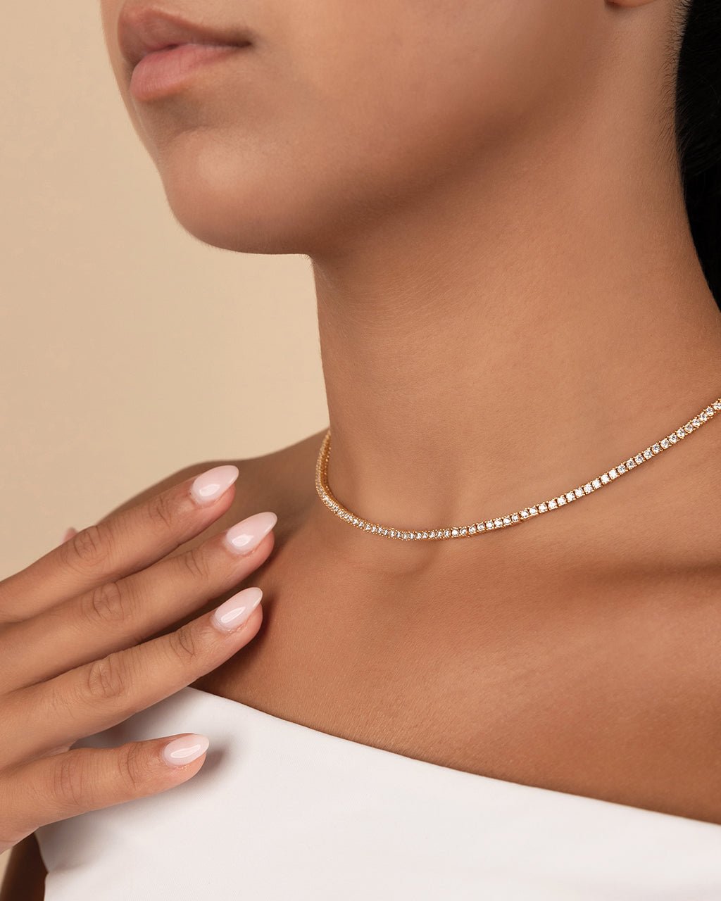 Mirabell Adjustable CZ Tennis Necklace - Sterling Forever