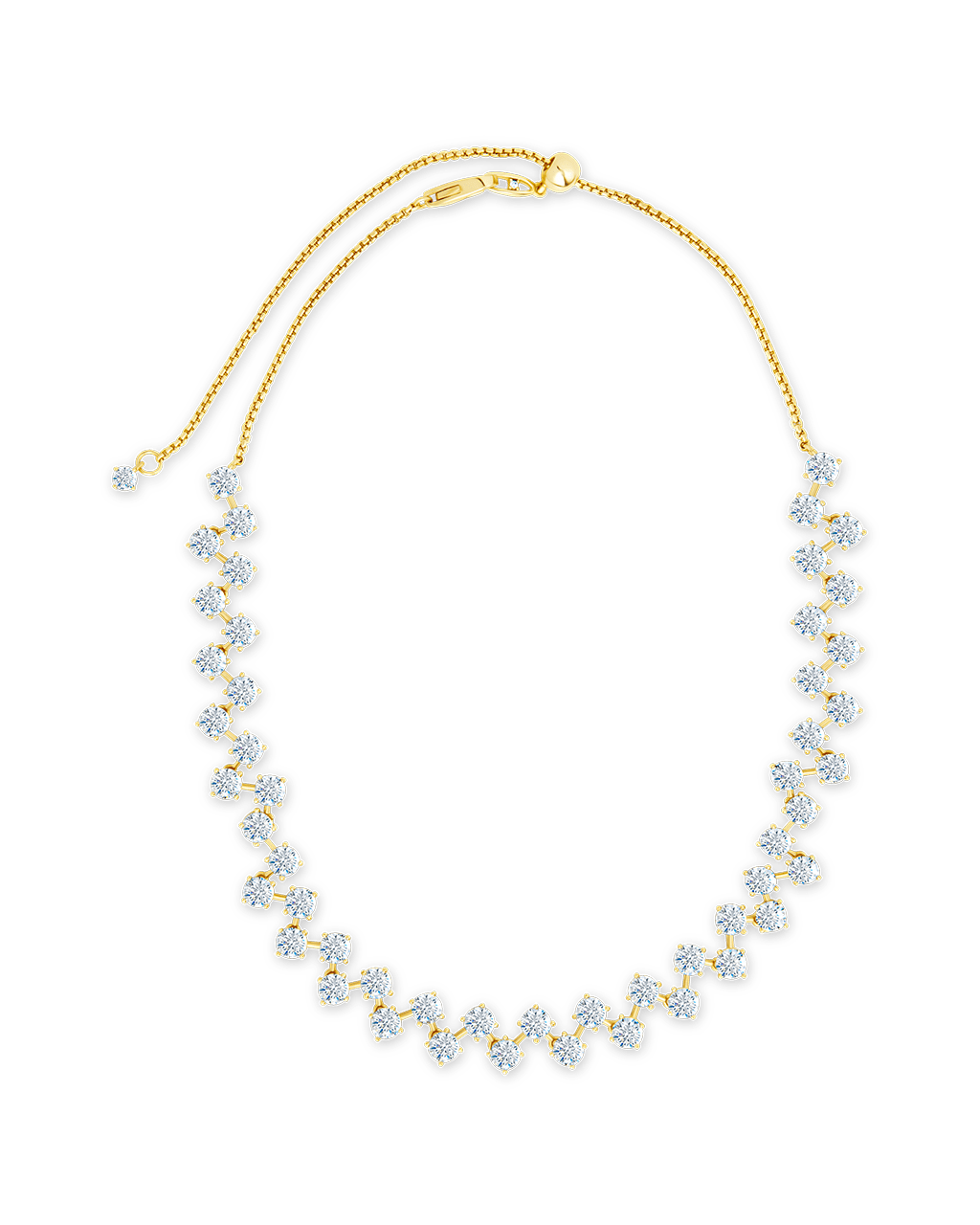 Carson Adjustable CZ Tennis Bolo Necklace - Sterling Forever