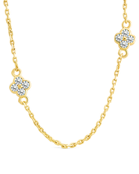 Honora CZ Petal Station Necklace