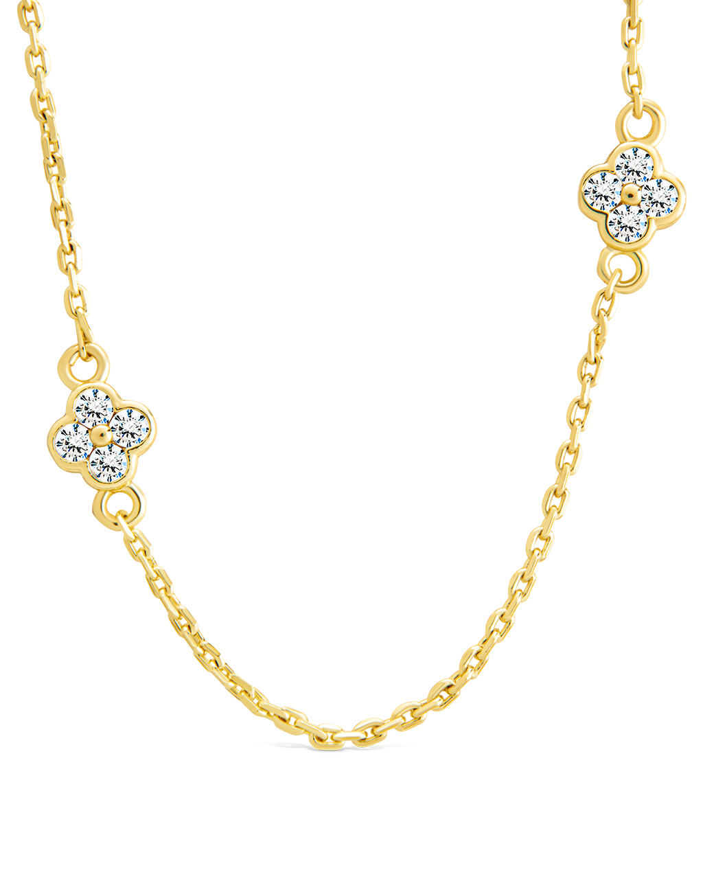 Honora CZ Petal Station Necklace