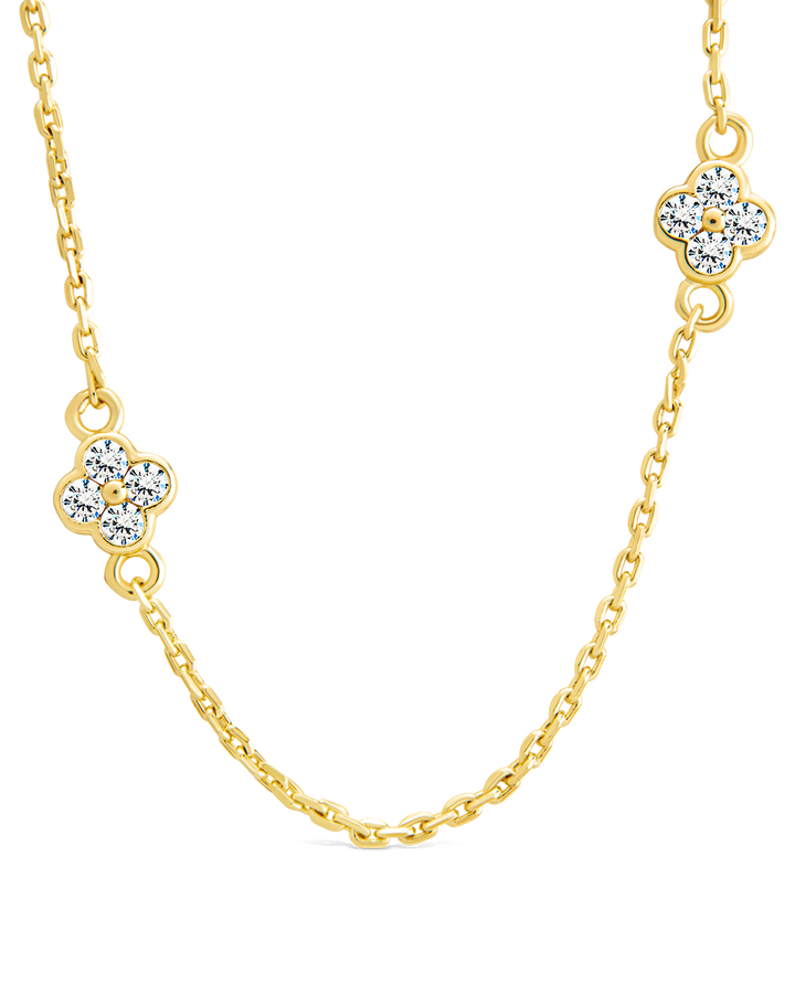 Honora CZ Petal Station Necklace