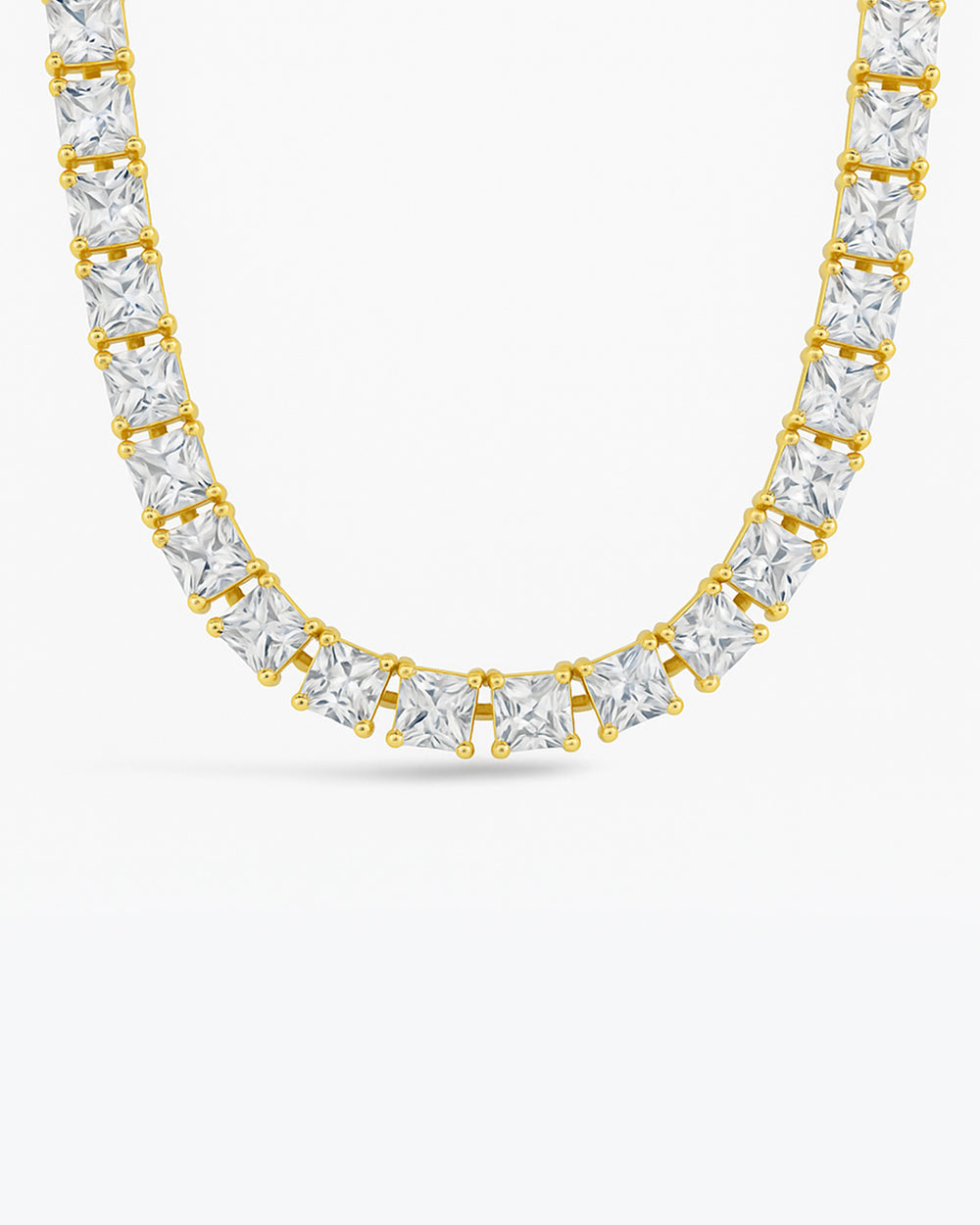 Marisol Princess Cut CZ Tennis Necklace