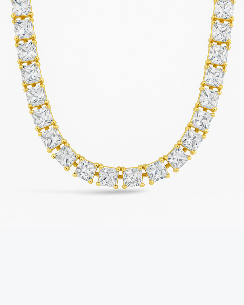 Marisol Princess Cut CZ Tennis Necklace