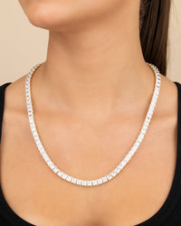 Marisol Princess Cut CZ Tennis Necklace - Sterling Forever