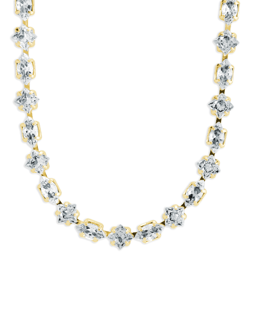 Kite Cut Tennis Necklace