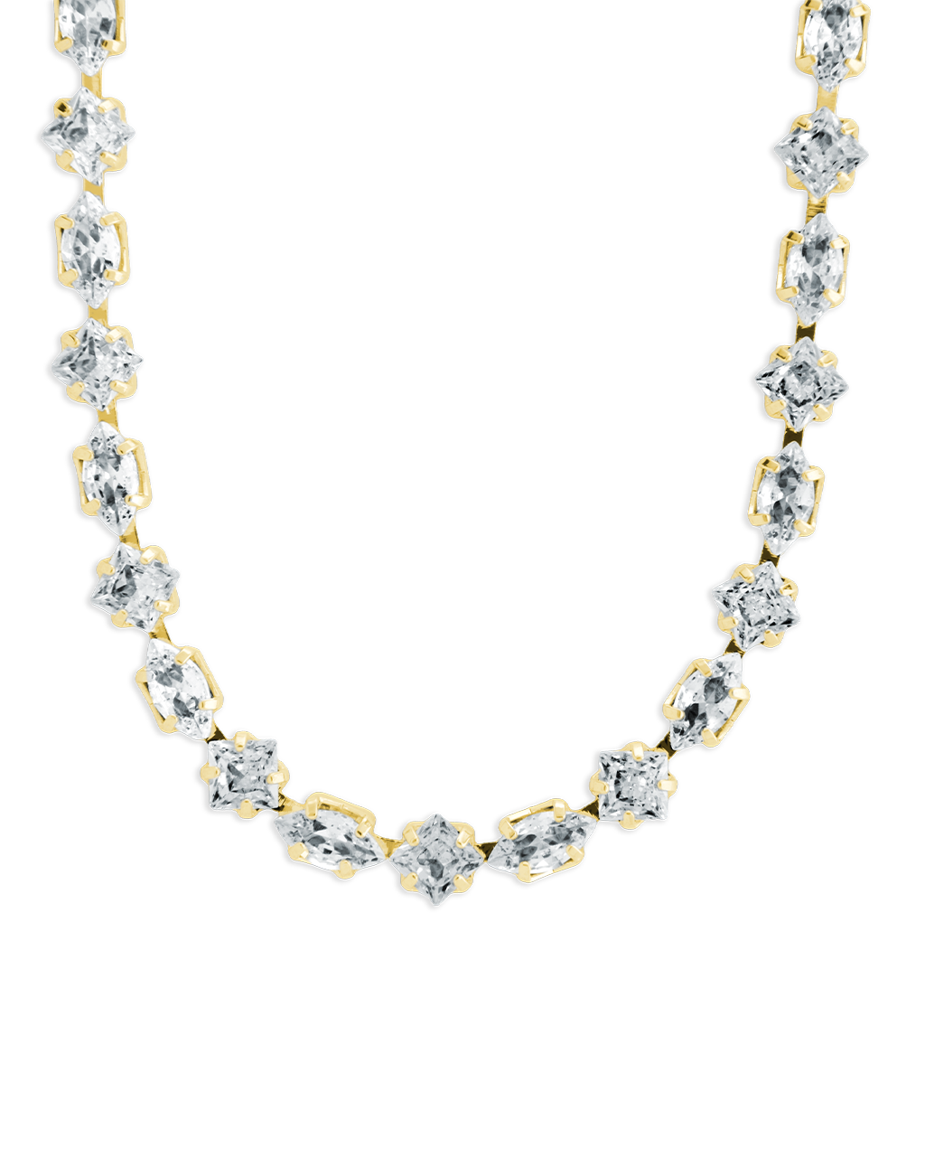 Kite Cut Tennis Necklace