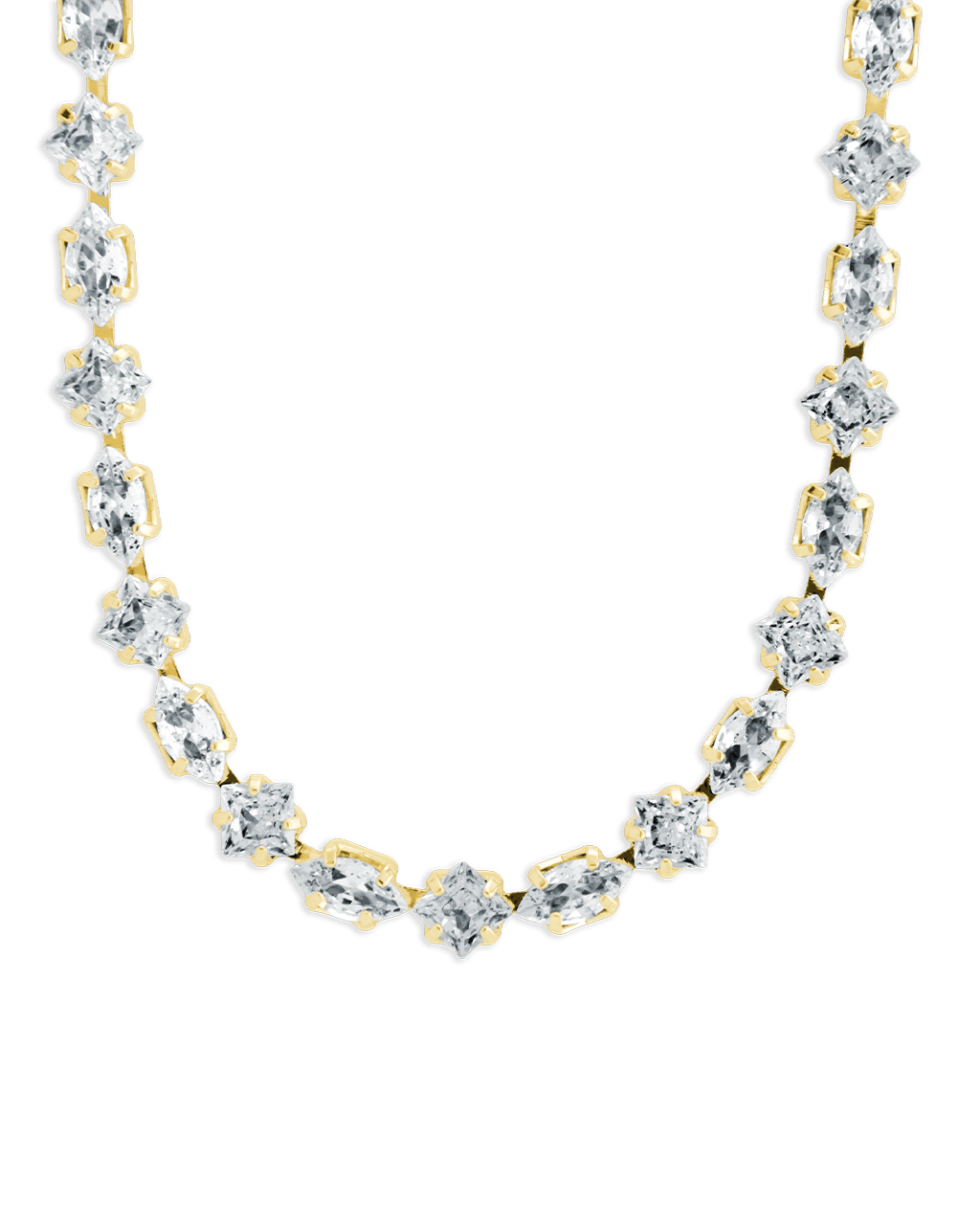 Kite Cut Tennis Necklace - Sterling Forever