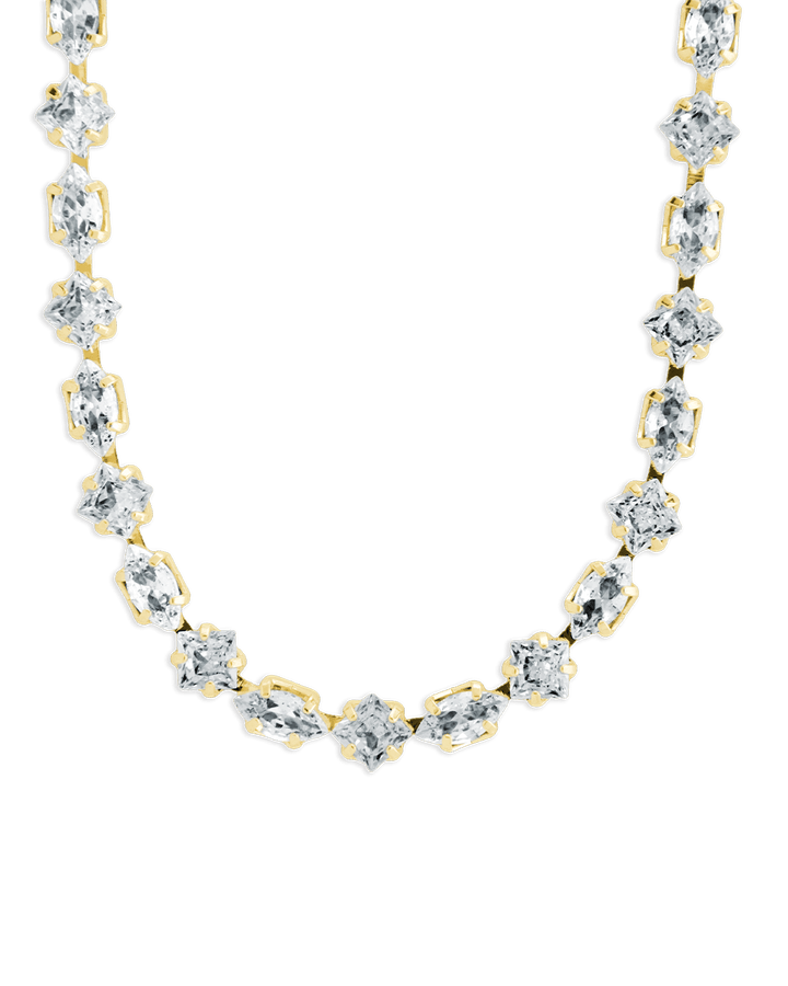 Kite Cut Tennis Necklace