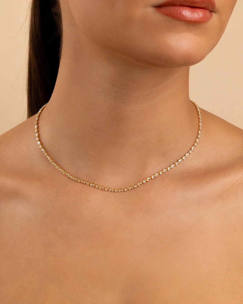 Kite Cut Tennis Necklace - Sterling Forever