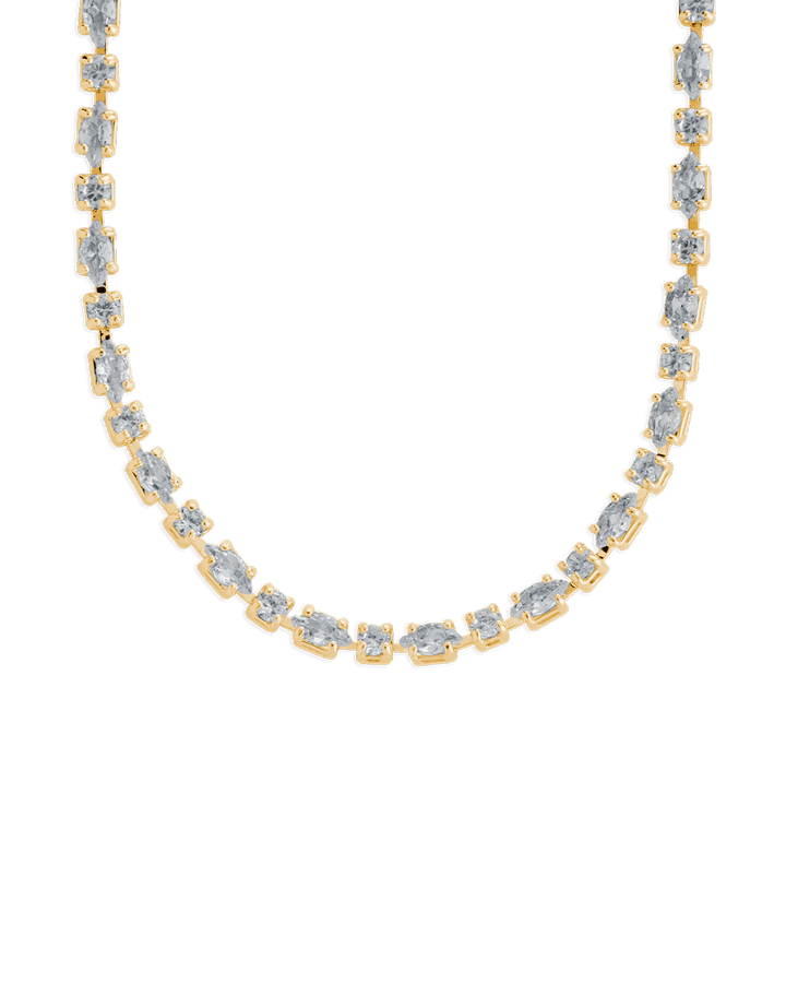Elongated Hexagon Cut Tennis Necklace