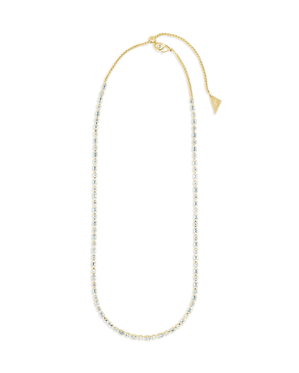 Elongated Hexagon Cut Tennis Necklace - Sterling Forever