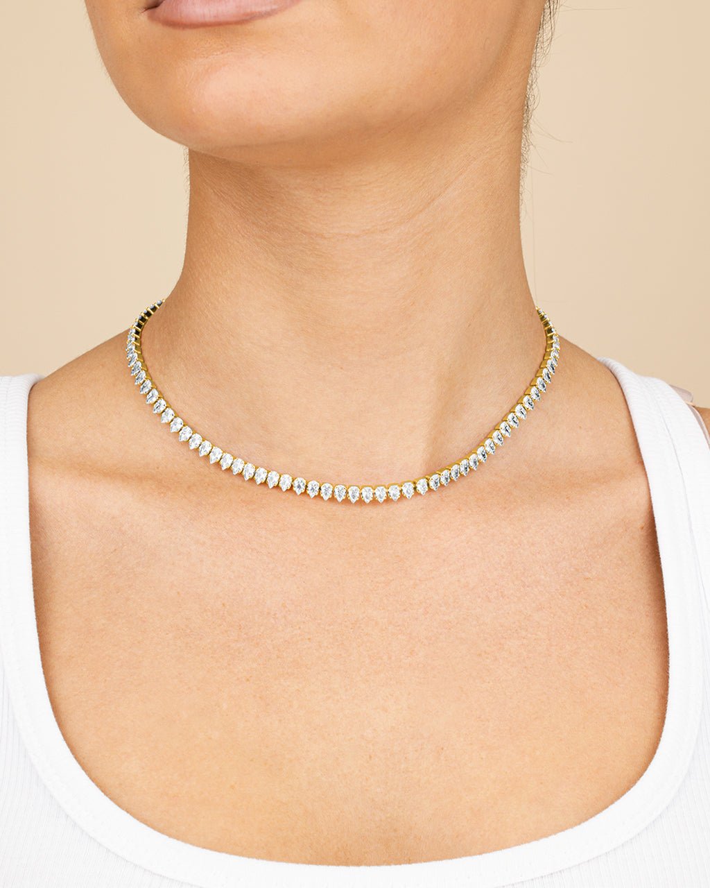 Trishna Noor Drop Tennis Necklace - Sterling Forever