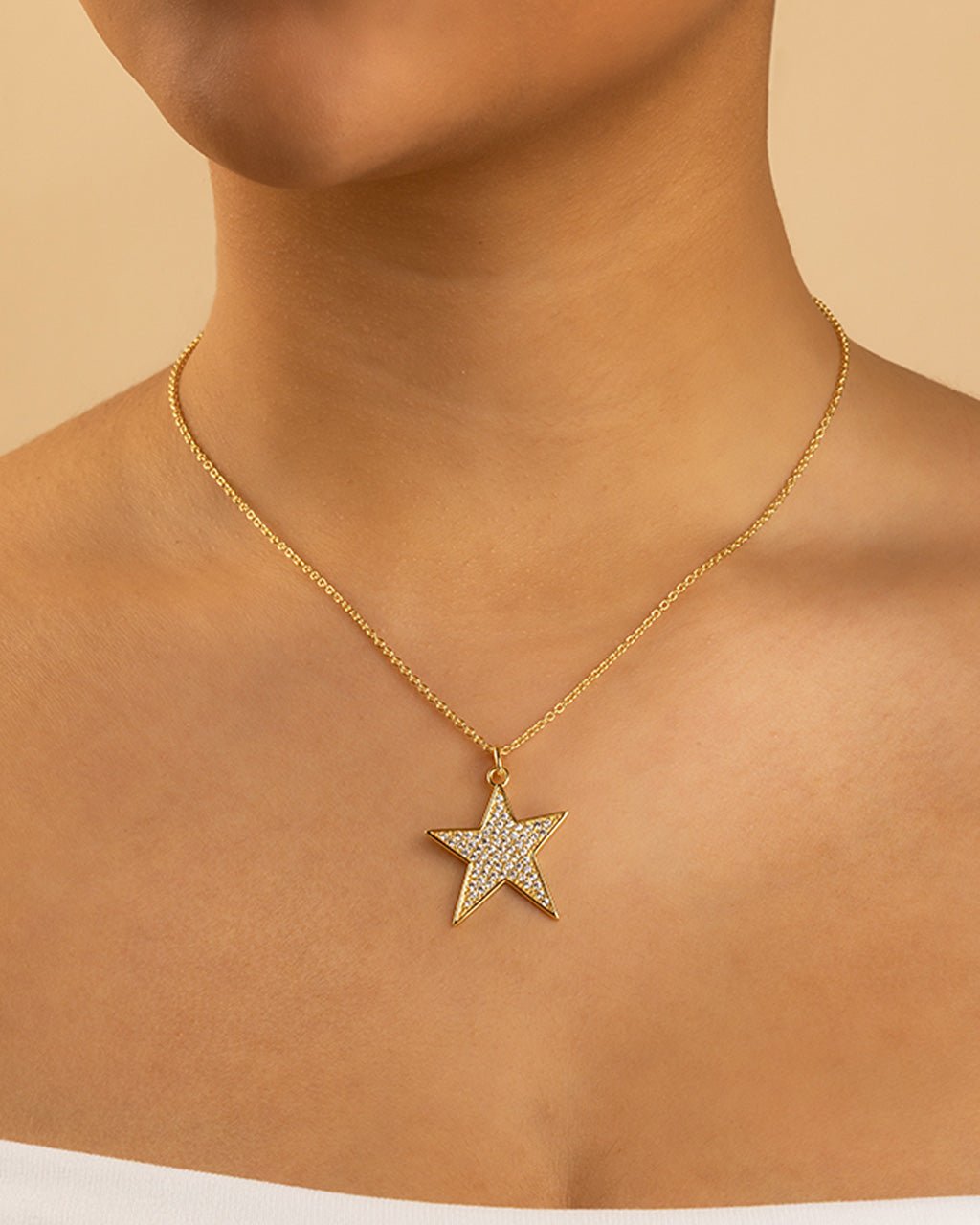Pave CZ Star Pendant - Sterling Forever